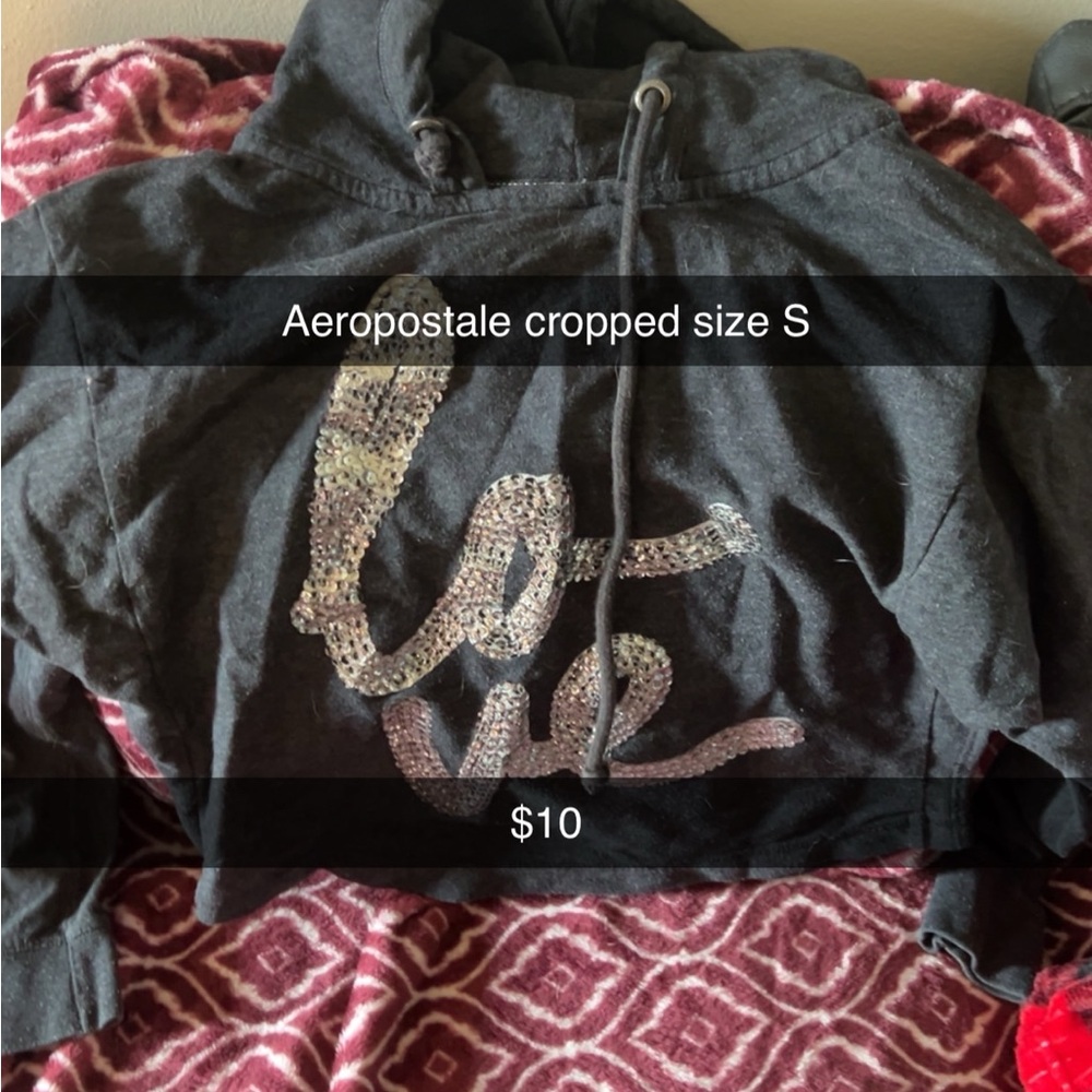 Aeropostale Gray Cropped Jacket Casual Style